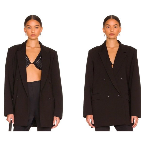 Bardot Women's Elegant Oversize   Black Blazer Size Small Formal Party Wear - Picture 3 of 15